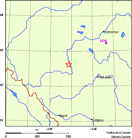 Map of Regional Seismographs