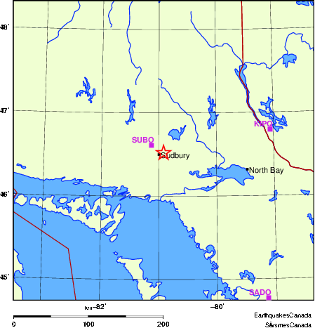 Map of Regional Seismographs