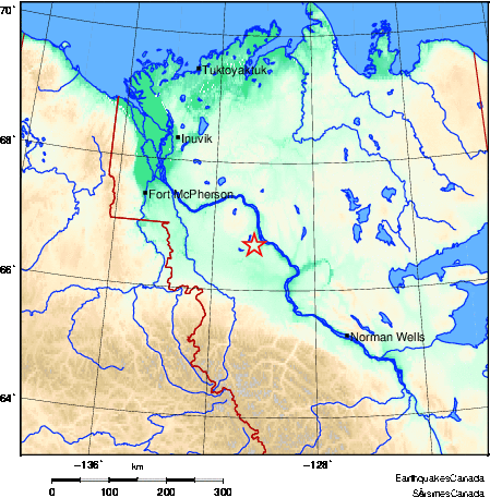 carte des environs du séisme