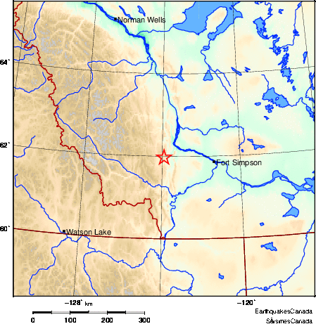 carte des environs du séisme