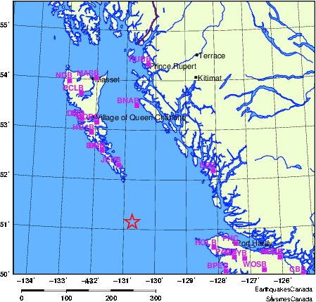 carte des localisations des stations sismologiques locales