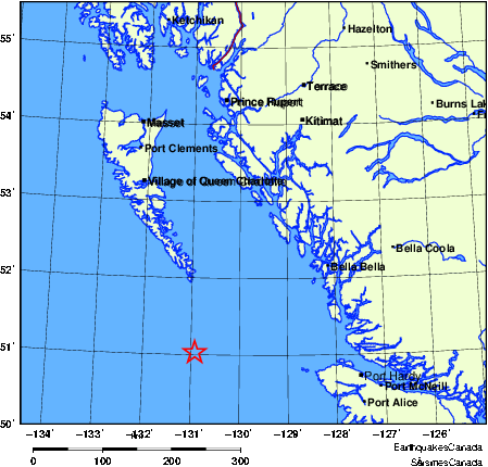 Map of Earthquake Localities