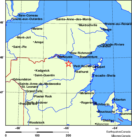 Map of Earthquake Localities