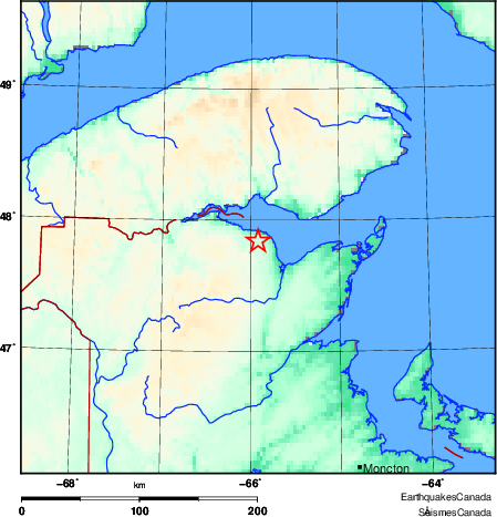 carte des environs du séisme