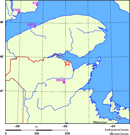 carte des localisations des stations sismologiques locales