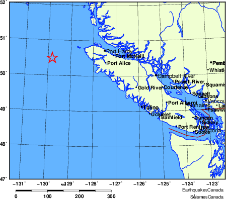 Map of Earthquake Localities