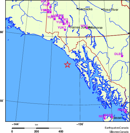 carte des localisations des stations sismologiques locales