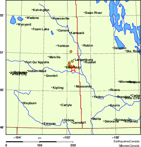 Map of earthquakes magnitude 2.0 and larger, 2000 - present