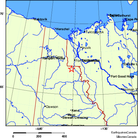 carte des endroits près de l'épicentre