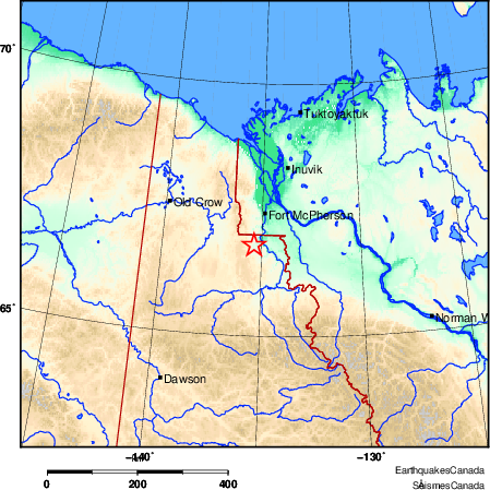 carte des environs du séisme