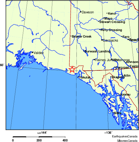 Map of Earthquake Localities