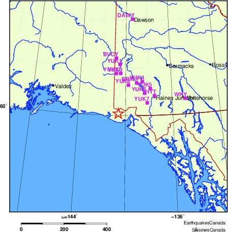 Map of Regional Seismographs