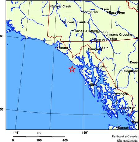 Map of Earthquake Localities