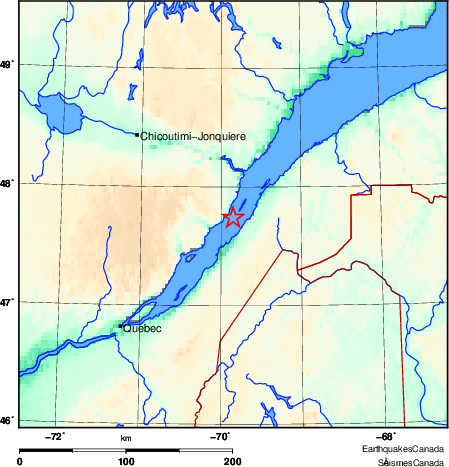 carte des environs du séisme