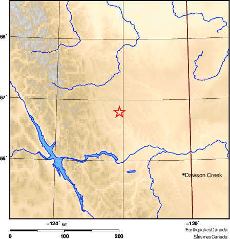 carte des environs du séisme