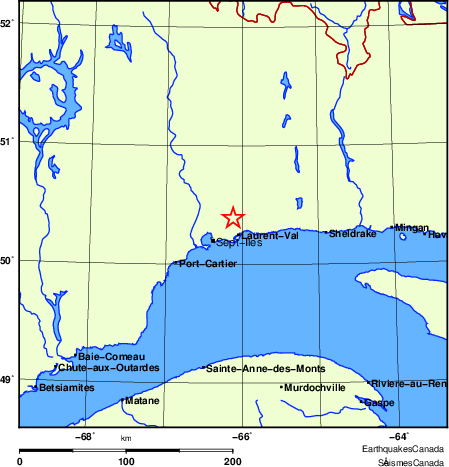 Map of Earthquake Localities