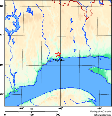 carte des environs du séisme