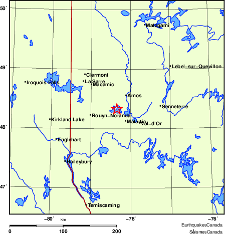 Map of Earthquake Localities