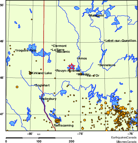 Map of earthquakes magnitude 2.0 and larger, 2000 - present