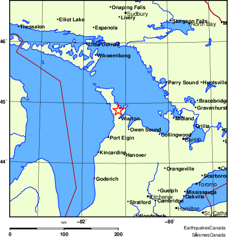 Map of Earthquake Localities