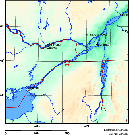 Map of Earthquake Area