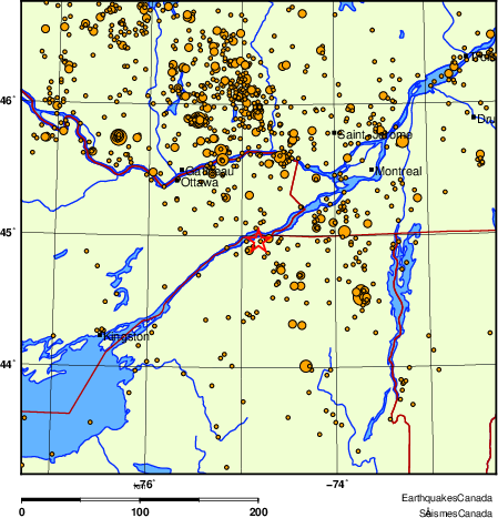 Map of earthquakes magnitude 2.0 and larger, 2000 - present