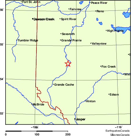 Map of Earthquake Localities