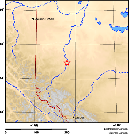 carte des environs du séisme