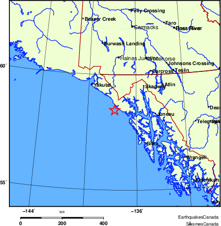 Map of Earthquake Localities