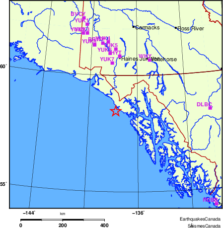 carte des localisations des stations sismologiques locales