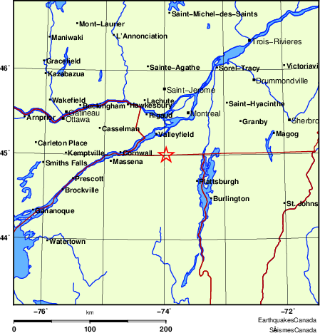 Map of Earthquake Localities