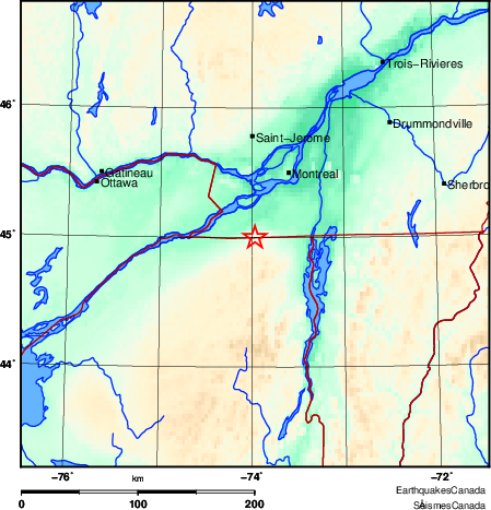 Map of Earthquake Area