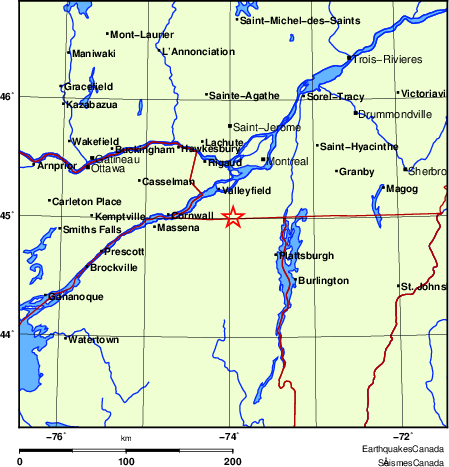 Map of Earthquake Localities