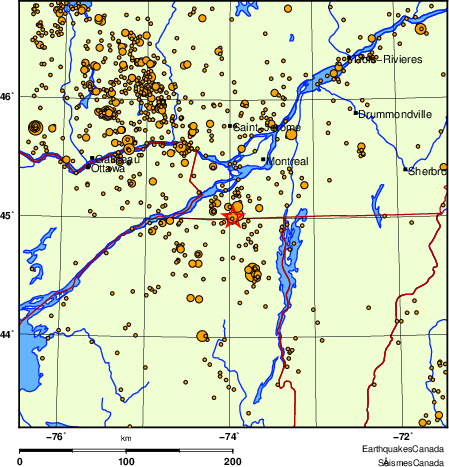 Map of earthquakes magnitude 2.0 and larger, 2000 - present