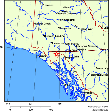 Map of Earthquake Localities