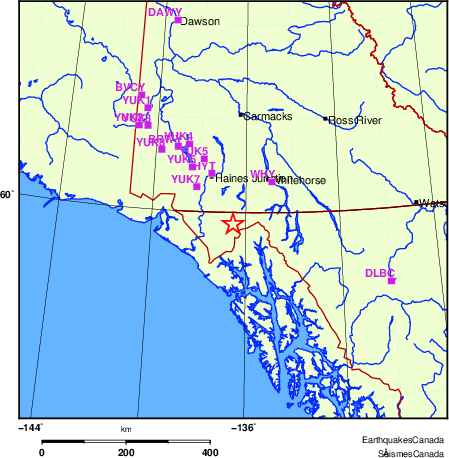 carte des localisations des stations sismologiques locales