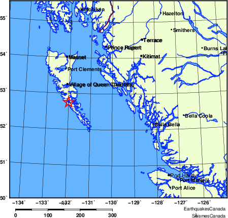 Map of Earthquake Localities