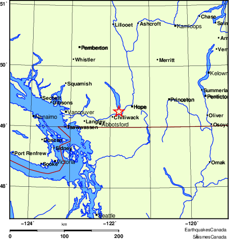 Map of Earthquake Localities