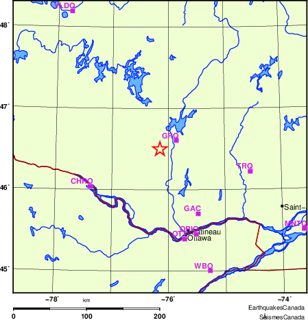 Map of Regional Seismographs