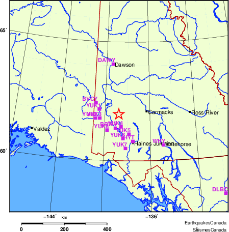 carte des localisations des stations sismologiques locales