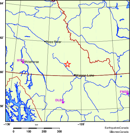 Map of Regional Seismographs