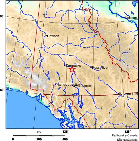 carte des environs du séisme