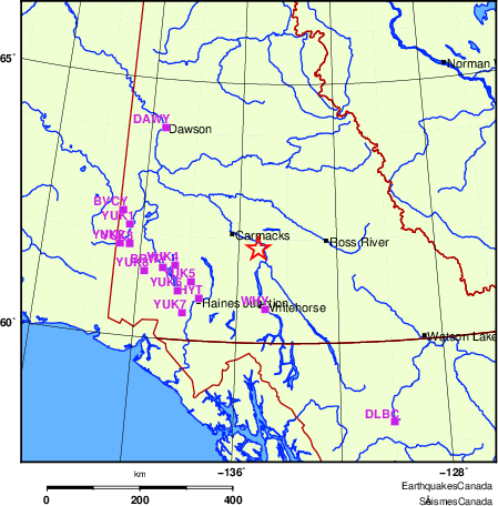 carte des localisations des stations sismologiques locales