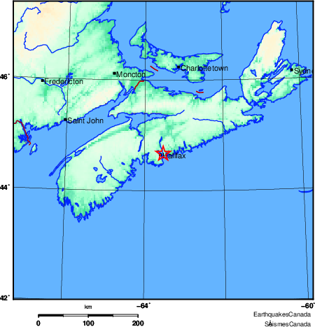 Map of Earthquake Area