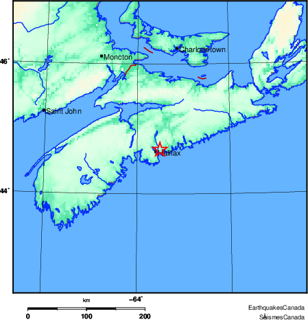 Map of Earthquake Area