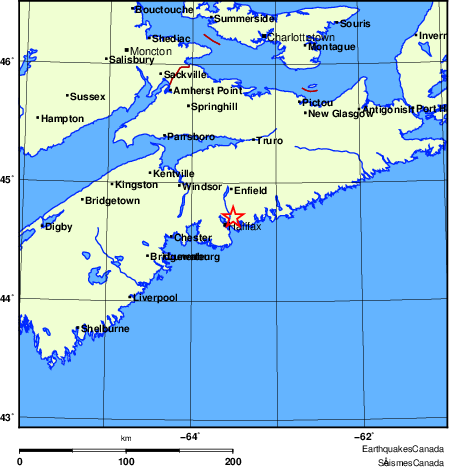 Map of Earthquake Localities