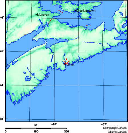 Map of Earthquake Area