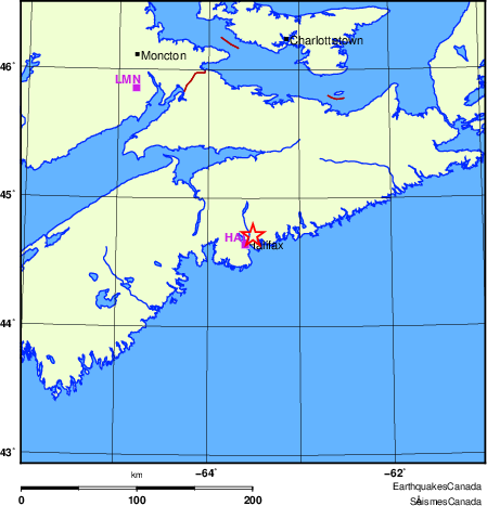 carte des localisations des stations sismologiques locales