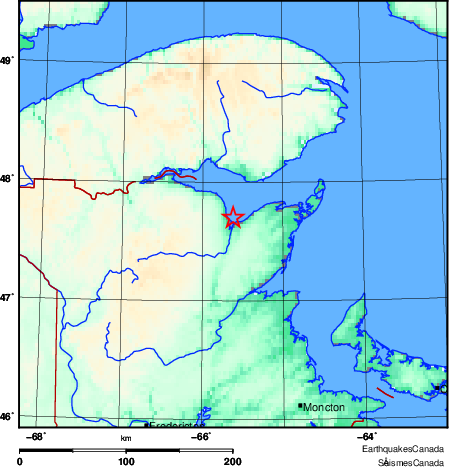 carte des environs du séisme