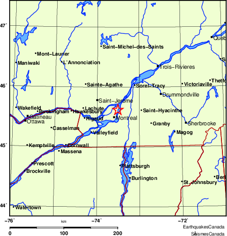 Map of Earthquake Localities